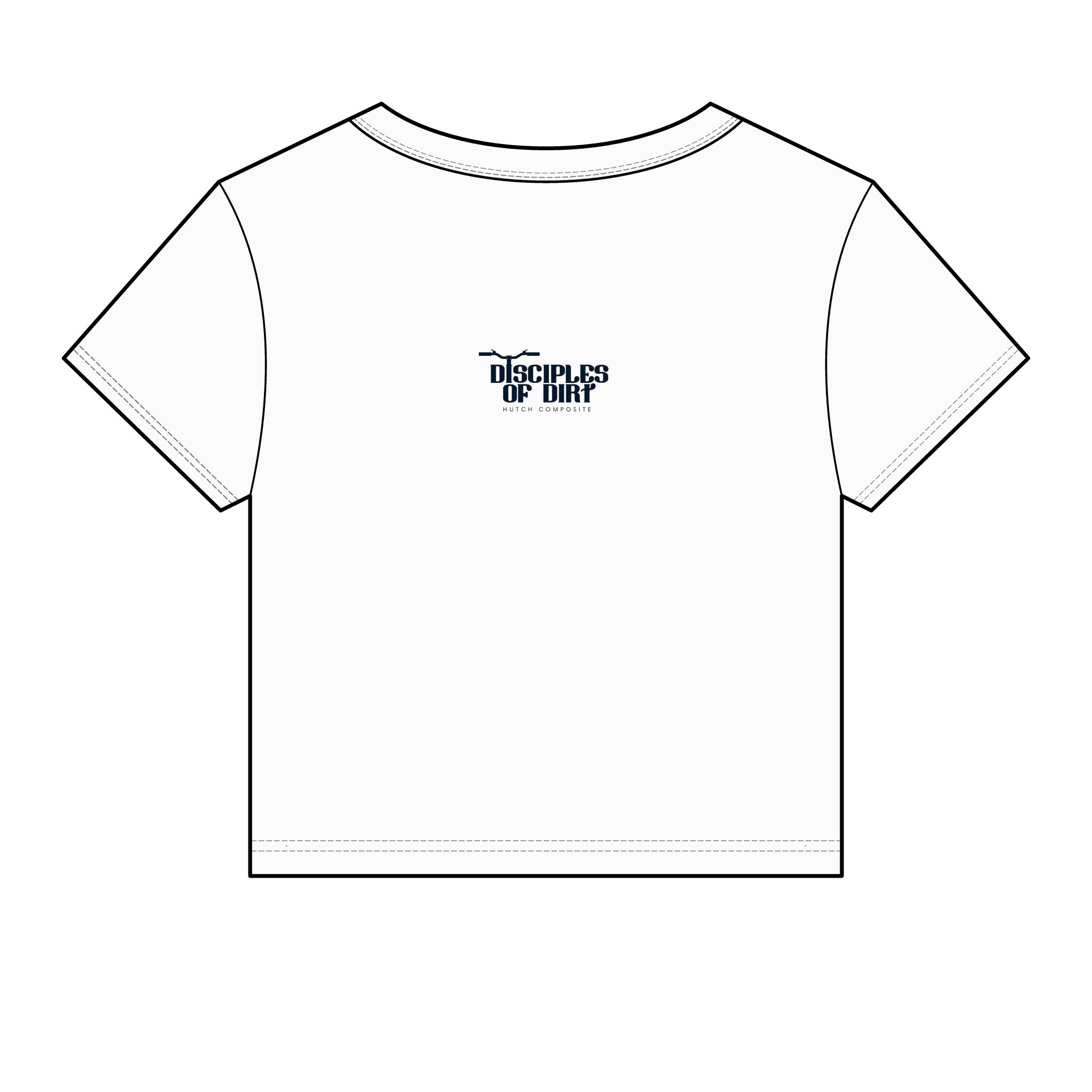 Women's Baby Tee — 'Disciples of Dirt' Mountain Biker Graphic - Image 2
