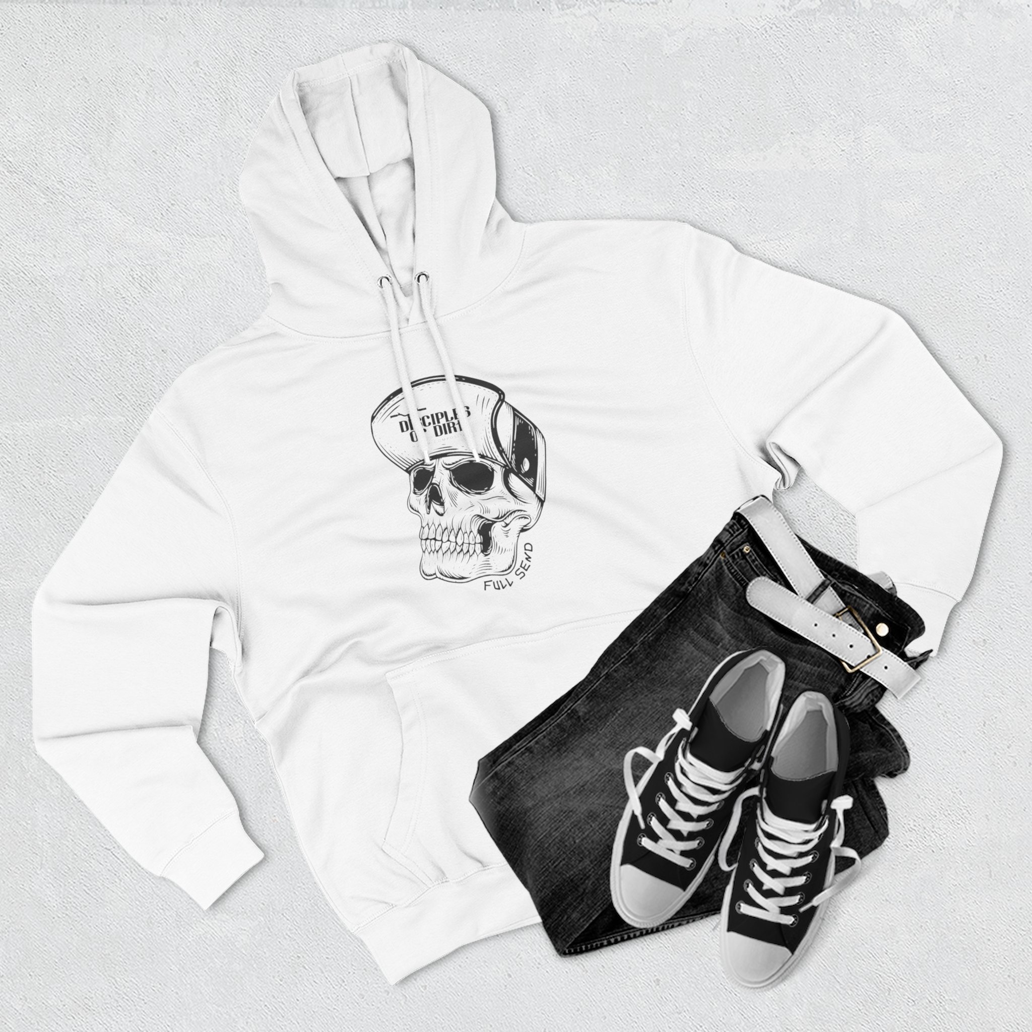 Disciples of Dirt Skull Hoodie — Graphic Fleece Pullover - Image 8