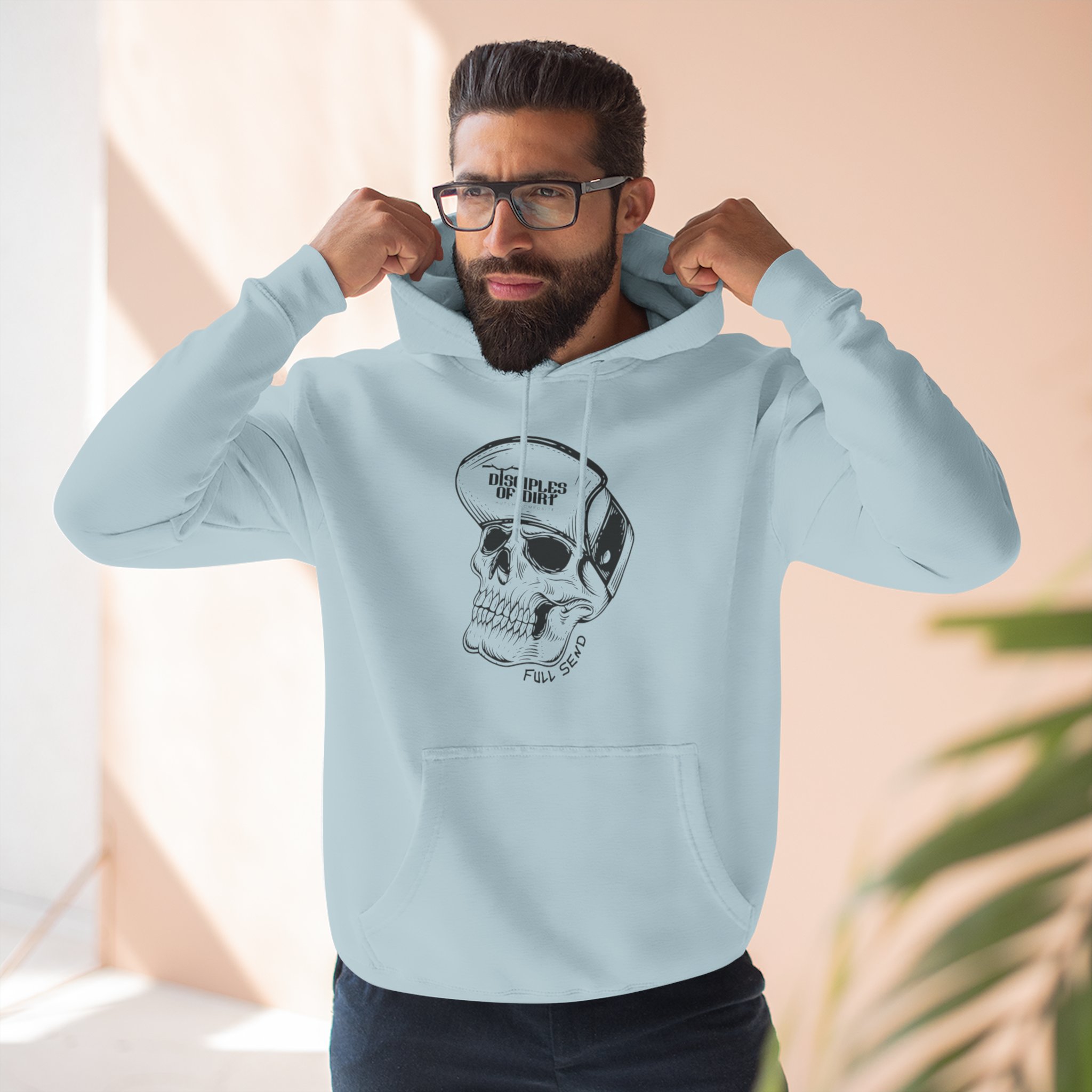 Disciples of Dirt Skull Hoodie — Graphic Fleece Pullover - Image 3
